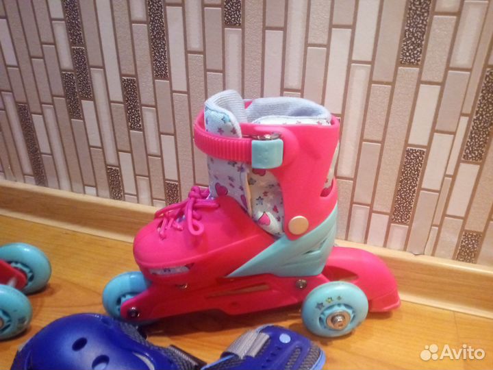 Роликовые коньки детские раздвижные