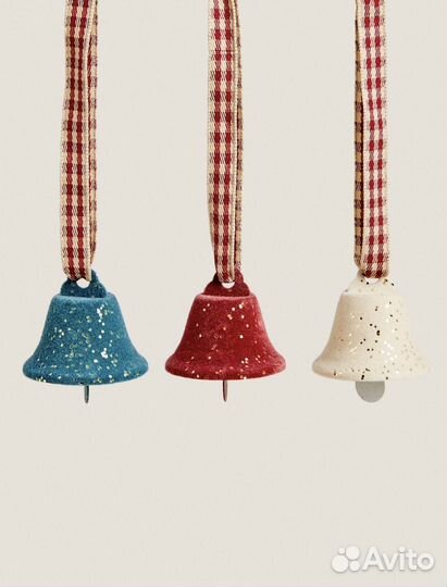 Zara home Новогодние елочные игрушки колокольчики