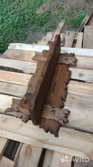 Полка из массива дерева ручной работы