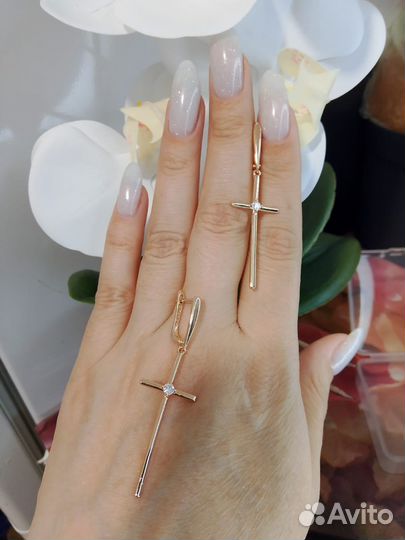 Серьги (покрытие 585RG)