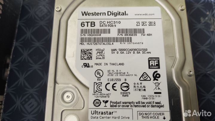 Жесткий диск WD Black 6Tb Ultrastar