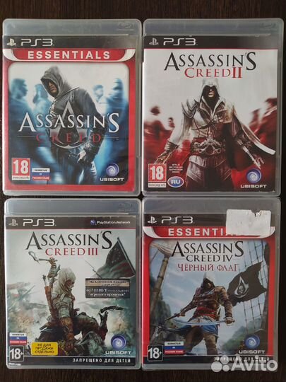 Assassin's creed коллекция дисков PS3