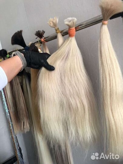 Волосы для наращивания 50 см блонд
