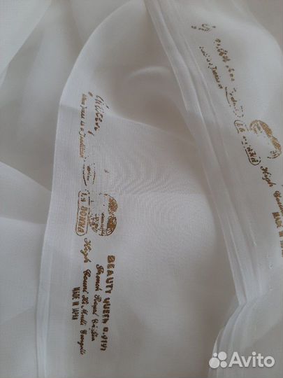 Ткань шифон белоснежный, тонкий, импорт