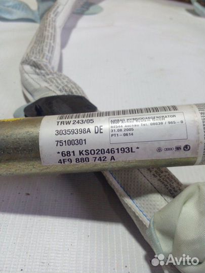 Шторка безопасности Airbag Audi Audi A6 C6 2.0 BRE