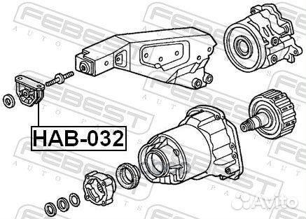 Подушка дифференциала зад прав/лев HAB032