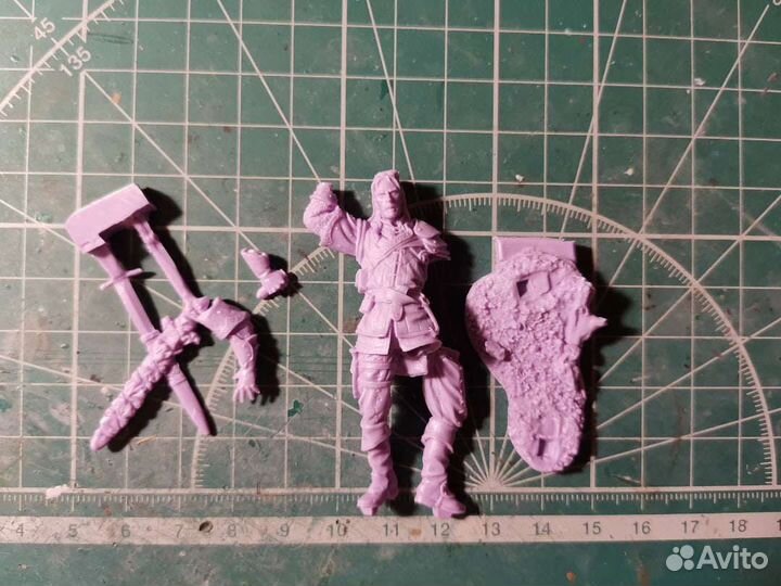 Миниатюра белый волк - ведьмак 54mm 1/32