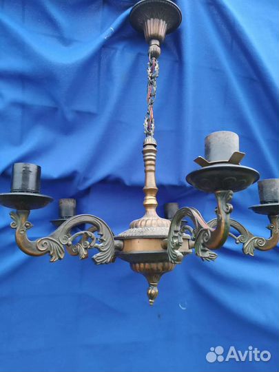 Люстра Павлин СССР Бронза Латунь