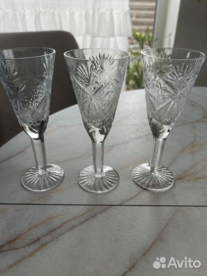 Рюмки хрусталь на ножке