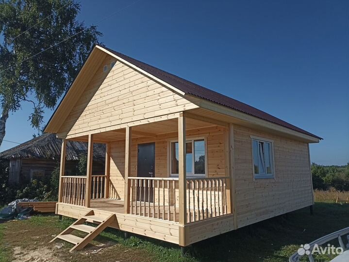 Каркасный дом 6х9 с террасой