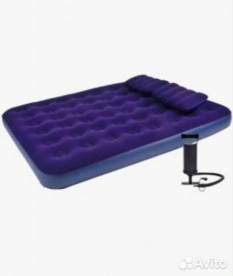 Надувной матрас-кровать двухспальный с насосом