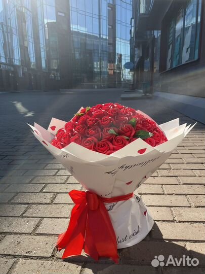 Букеты из 101 розы, цветы с доставкой