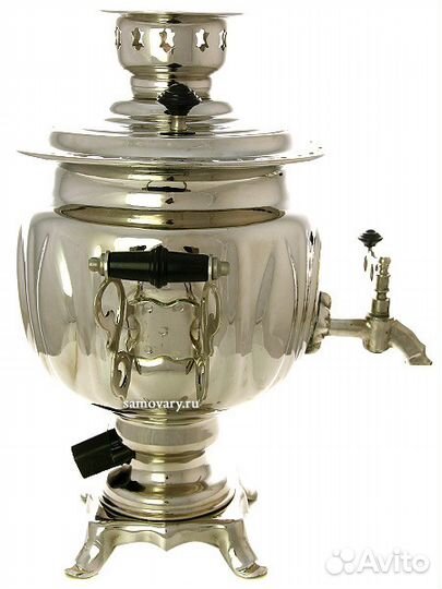 Самовар Электрический 3 литра никелированный 