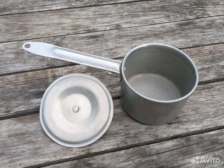 Алюминиевая кастрюля с крышкой 3л ковшик 0.5л СССР