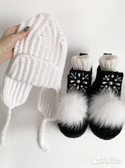 Шапка ушанка женская в наличии и под заказ