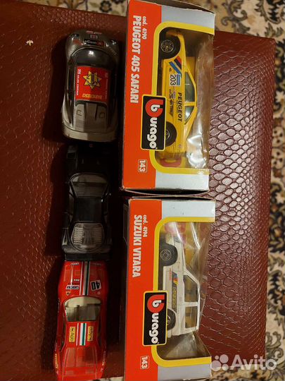 Машинки 1:43 Peugeot 405, Suzuki Vitara, Ferrari