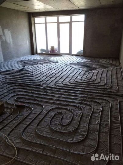 Водяной теплый пол, монтаж отопления, котельные