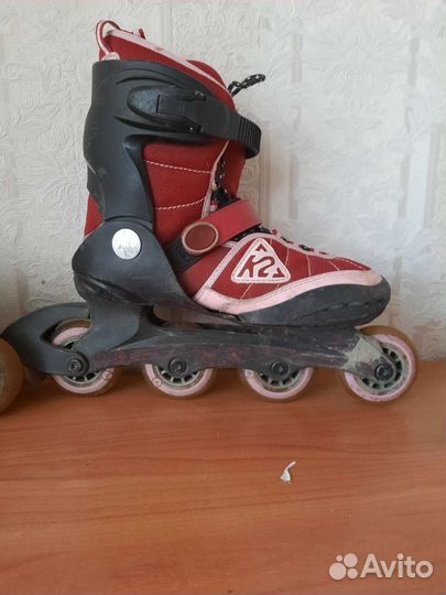 Роликовые коньки раздвижные размер 24 -25,5