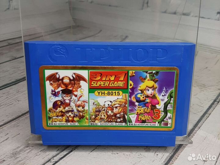 Картридж 8Бит Adventure Island 1+2+3