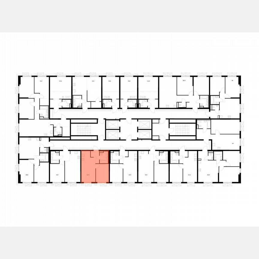 1-к. квартира, 32,4 м², 17/22 эт.
