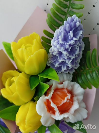 Букет тюльпанов из мыла ручной работы