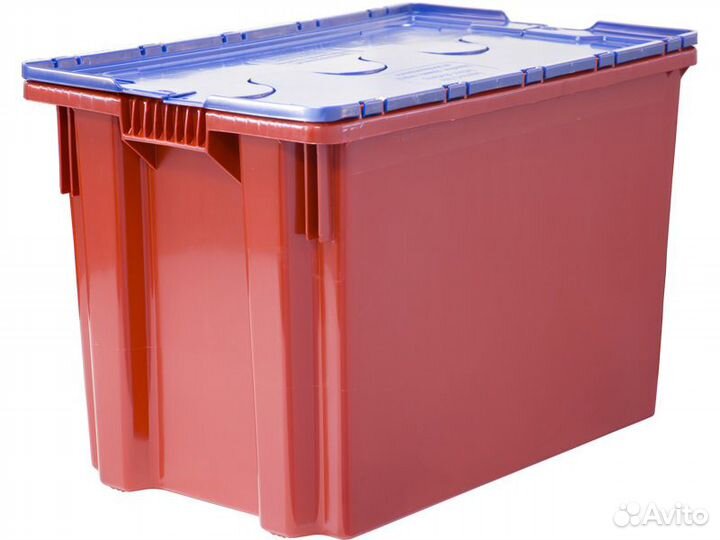 Ящик 600х400х400 Safe PRO сплошной, красный с сине