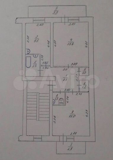 2-к. квартира, 61 м², 5/6 эт.