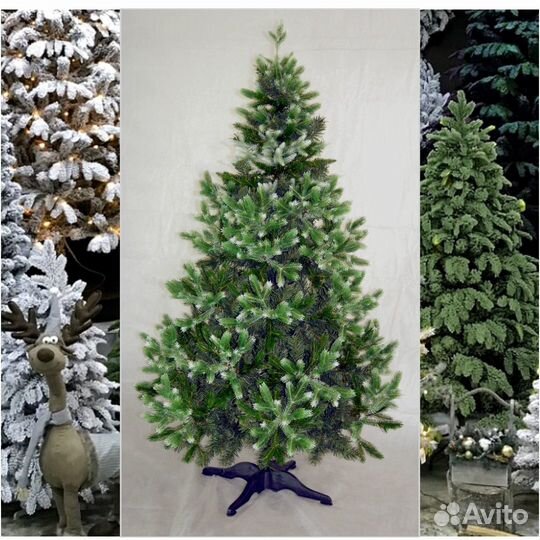 Искусственные елки и гирлянды