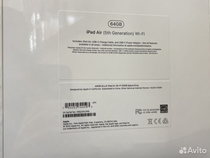 Планшет iPad Air 5 64gb W-Fi новый