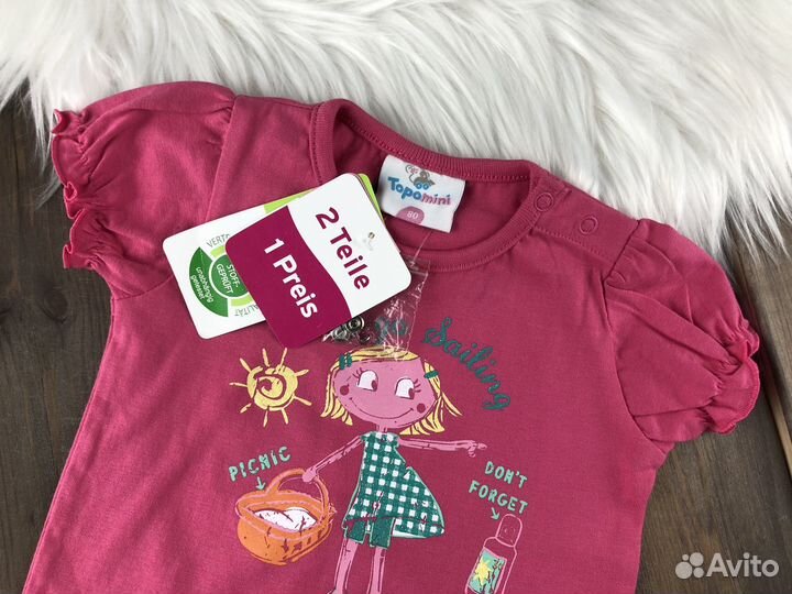 Костюм футболка и шорты для девочки Topolino