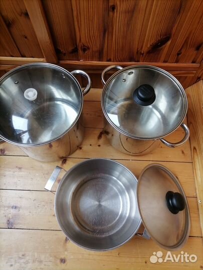 Посуда из нержавейки, эмаль