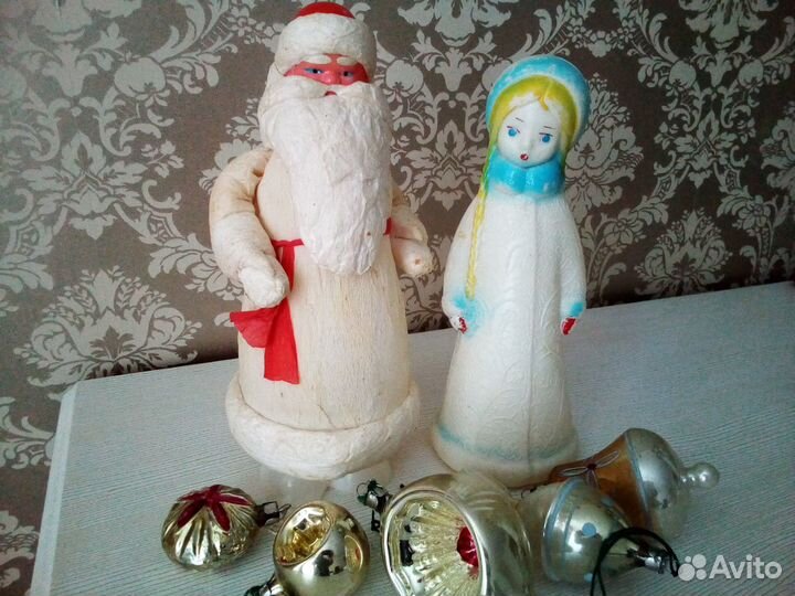 Елочные игрушки СССР (много 50-х годов)