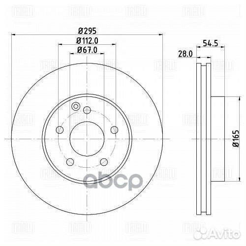 Диск тормозной MB W211/S211 02- перед. D295 DF
