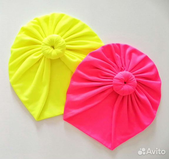 Шапка чалма / тюрбан неоновый