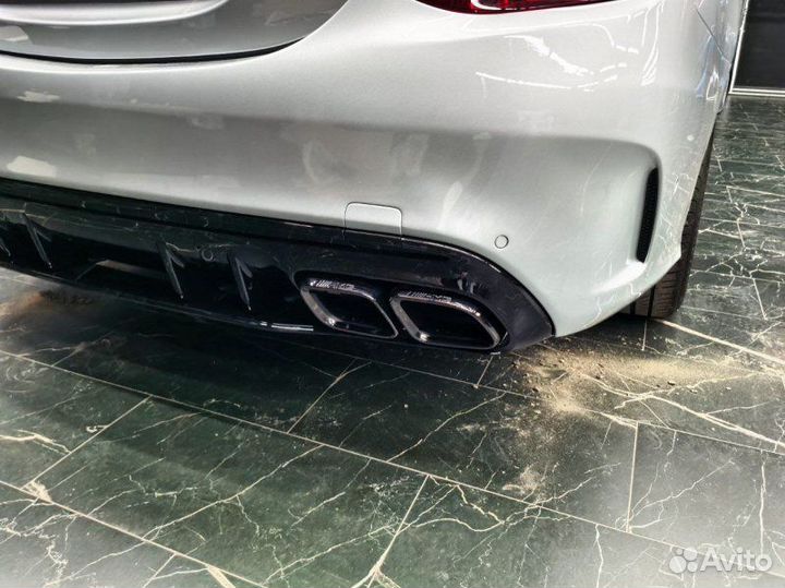 Диффузор Mercedes C-class w205 С63 AMG стиль 2019+