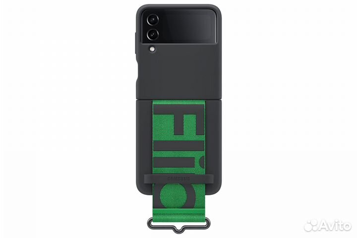 Чехол Samsung Silicone Cover with Strap для Z Flip 4 (EF-GF721tbegru) черный