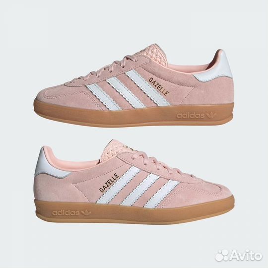 Кроссовки Adidas Gazelle indoor светло-розовые