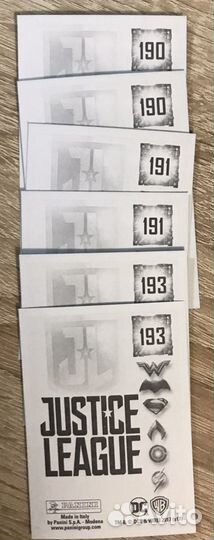 Наклейки Лига Справедливости Panini