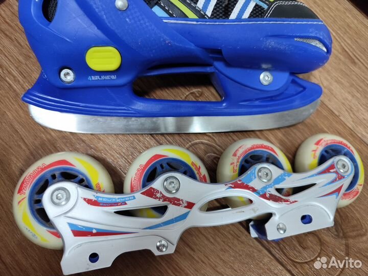 Коньки ролики 2 в 1 р. 36 - 39