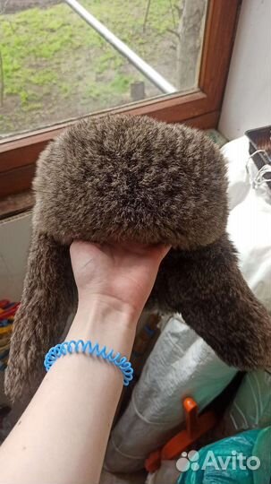 Шапка ушанка из кролика