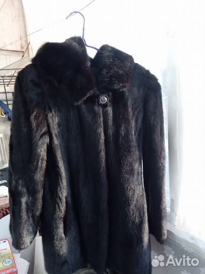 Шуба норковая с капюшоном