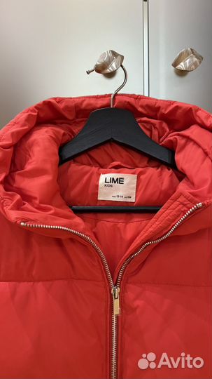 Пуховик детский lime