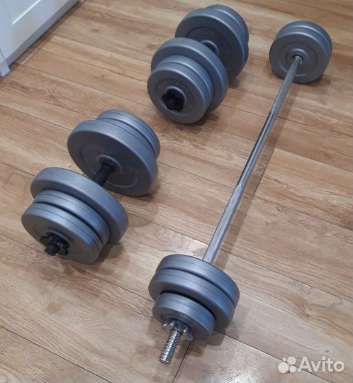 Гантели разборные и штанга 57кг