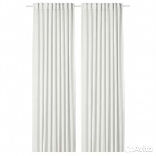 Шторы белые hilja 145*300 IKEA