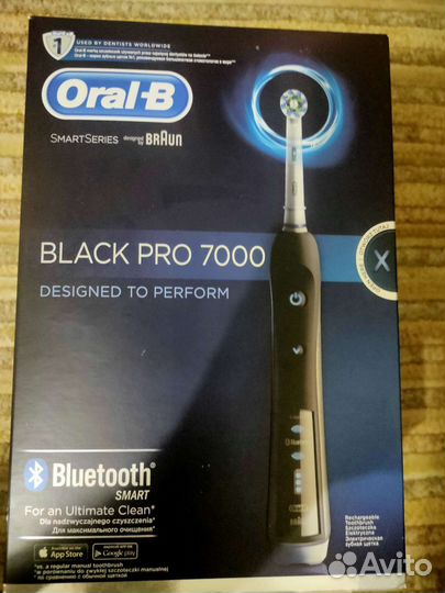 Электронная зубная щетка Braun black pro 7000
