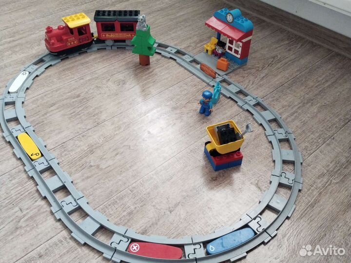 Lego duplo поезд на паровой тяге,железная дорога