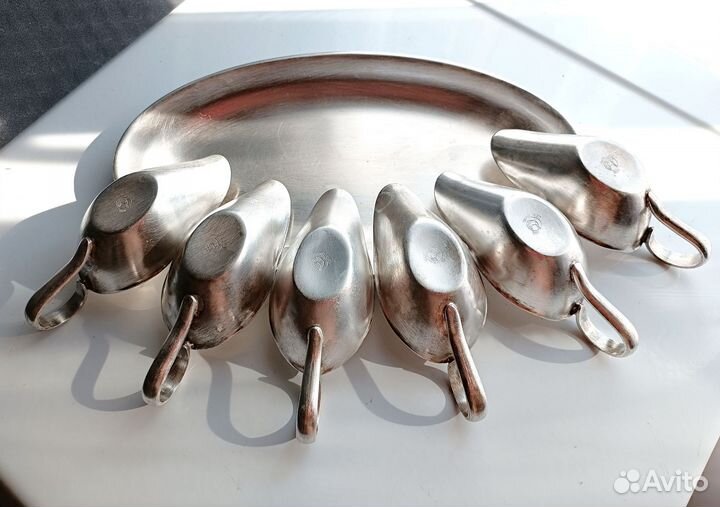 Кольчугинский мельхиор блюдо и соусник СССР, ретро