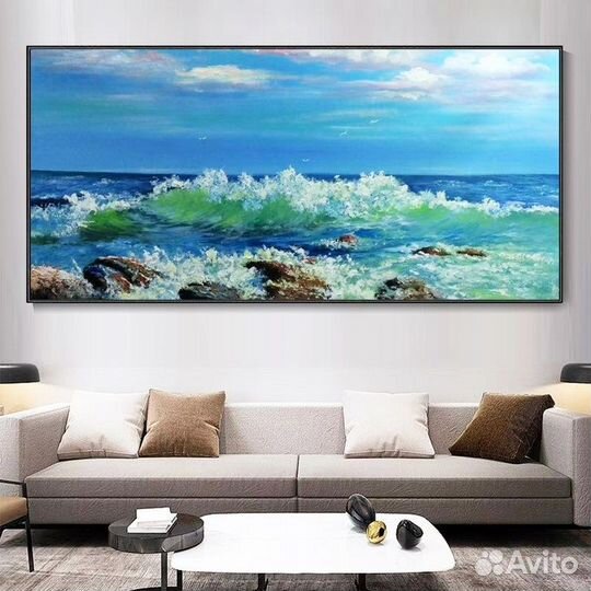 Картина маслом морской пейзаж