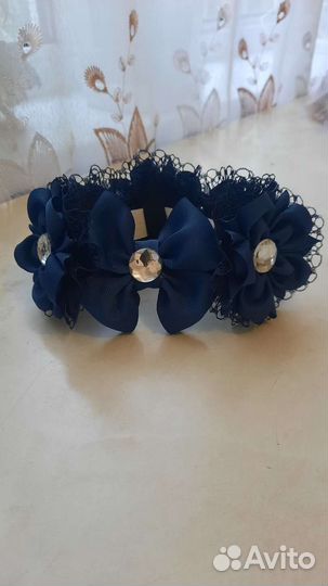 Бантики ручной работы на резинке на гульку -шишку