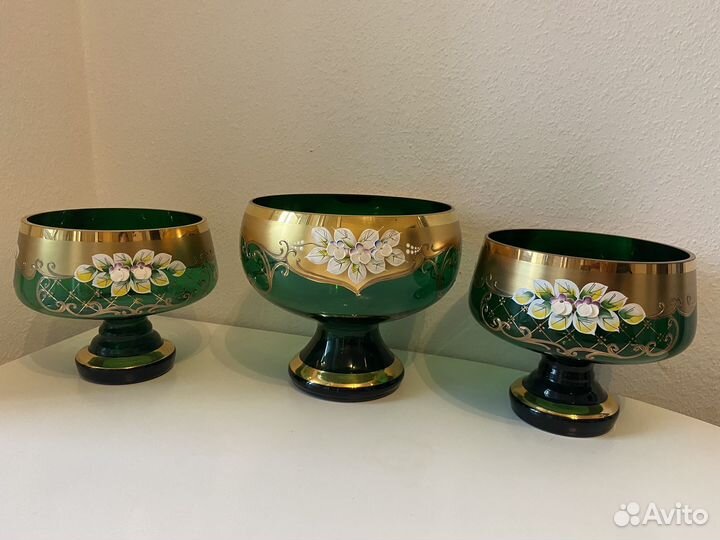 Ваза для фруктов богемия